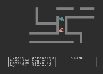 Dunjonquest: The Datestones of Ryn (Atari 8-bit) screenshot: Another kind of evil