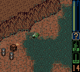 Army Men: Sarge's Heroes 2 (Game Boy Color) screenshot: Shooting boxes to find ammo