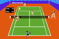 Tennis (Game Boy Advance) screenshot: A back and forth