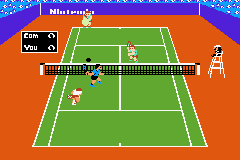 Tennis (Game Boy Advance) screenshot: Shouldn't get this close...