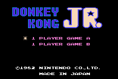 Screenshot of Donkey Kong Junior (Game Boy Advance, 1982) - MobyGames