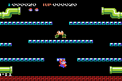 Mario Bros. (Game Boy Advance) screenshot: Hitting the pow box.