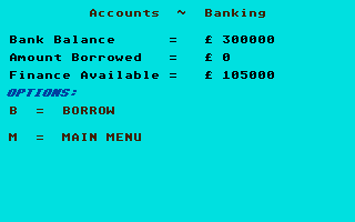 Empire Builder (Atari ST) screenshot: Banking...