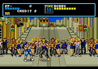 Street Smart (Genesis) screenshot: Two players can play, but not at same time.