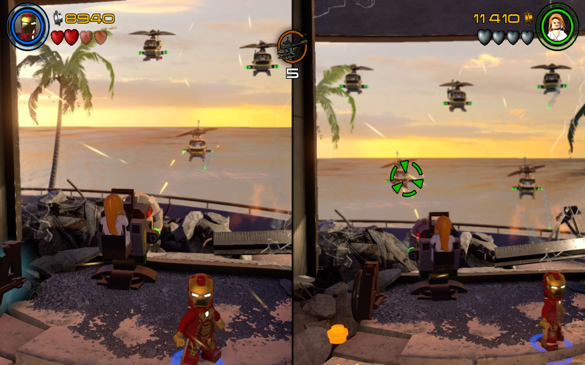 LEGO Marvel Avengers (Windows) screenshot: Attack on Tony Stark's Malibu residence