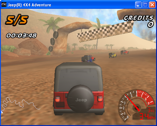 Jeep 4x4 Adventure (Windows) screenshot: Starting a race.