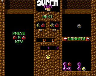 Super Foul Egg (Amiga) screenshot: Game over