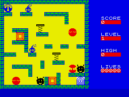 Humpty Dumpty meets the Fuzzy Wuzzies (ZX Spectrum) screenshot: Game start