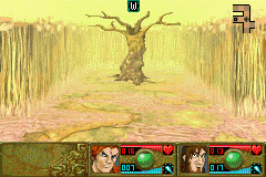 Mazes of Fate (Game Boy Advance) screenshot: Inside the corn field
