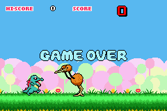 Jumping Doduo (Game Boy Advance) screenshot: Game over