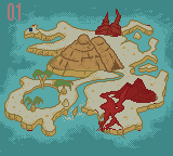 The Land Before Time (Game Boy Color) screenshot: Map