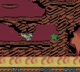 The Land Before Time (Game Boy Color) screenshot: This dinosaur can fit trough smaller places