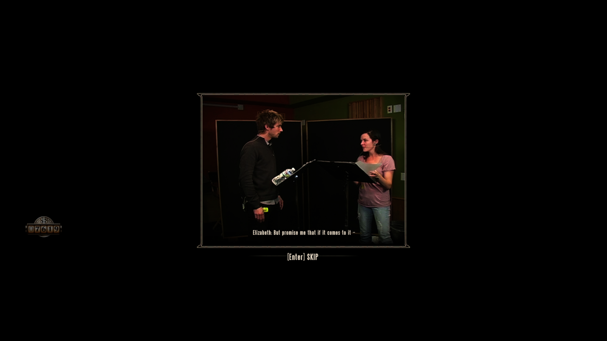 BioShock Infinite: Clash in the Clouds (Windows) screenshot: Troy and Courtnee: First Audition kinetoscope that can be bought among other things in the museum