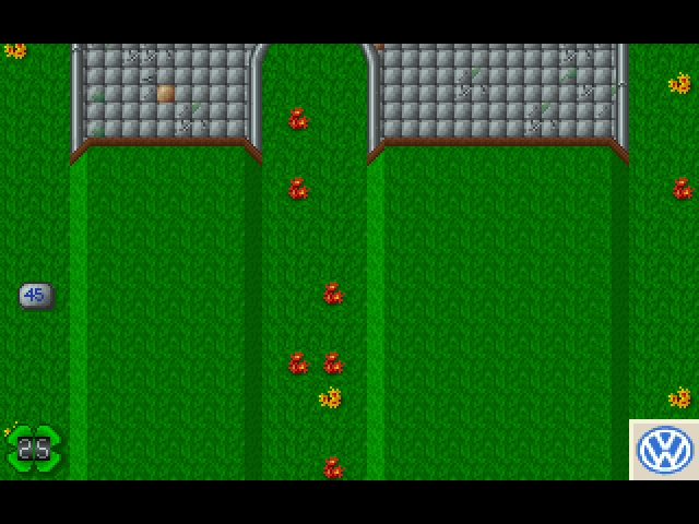 Kalli & Co. (DOS) screenshot: Driving through a tunnel.