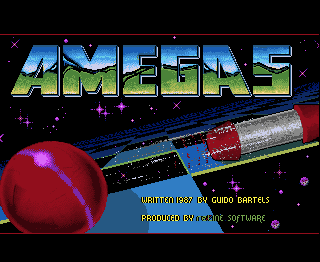 Amegas (Amiga) screenshot: Title screen