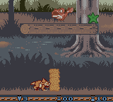 The Land Before Time (Game Boy Color) screenshot: Pushing a rock