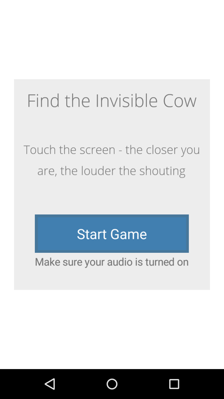 Find the Invisible Cow (Android) screenshot: Are you ready?