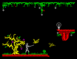 Camelot Warriors (ZX Spectrum) screenshot: Good attempt, now, try it with the owl
