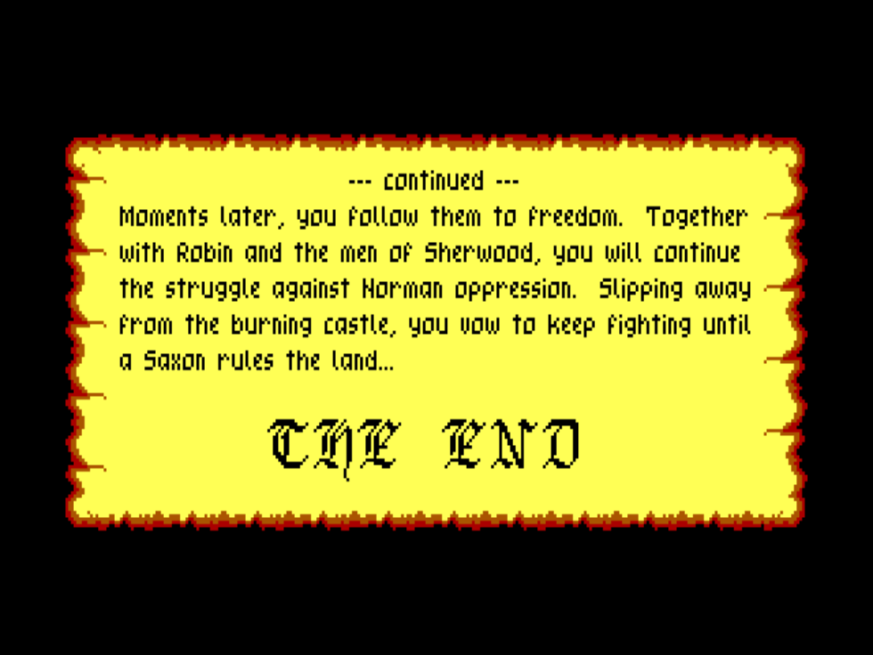 Defender of the Crown (Windows) screenshot: Game lost. (EGA)