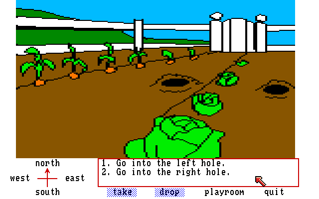 Winnie the Pooh in the Hundred Acre Wood (Amiga) screenshot: Garden.
