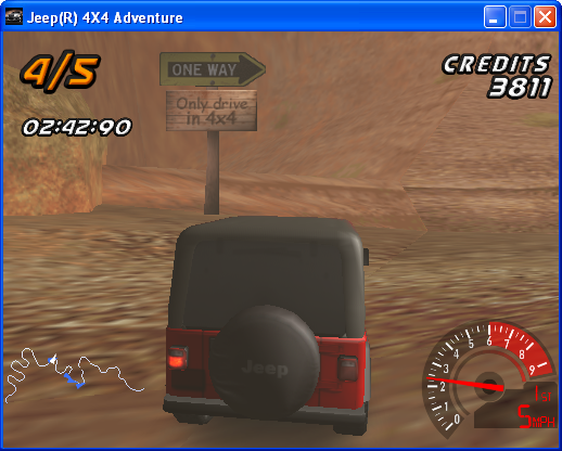 Jeep 4x4 Adventure (Windows) screenshot: Only use the 4x4!