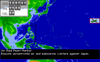 Silent Service II (Amiga) screenshot: Patrolling in Philippines