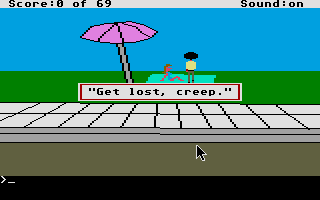 Fuck Quest (Atari ST) screenshot: Richard has a hard time with the ladies