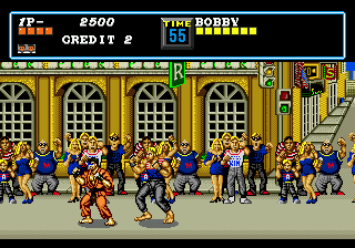 Street Smart (Genesis) screenshot: Starting the first match