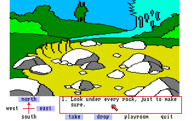 Winnie the Pooh in the Hundred Acre Wood (Amiga) screenshot: Rocks.