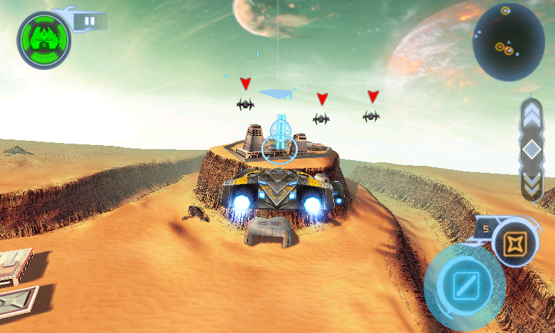 Star Battalion (Android) screenshot: These ships look a lot like TIE fighters