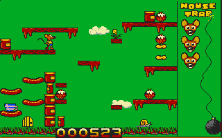 Mouse Trap (Amiga) screenshot: Start of Level 3