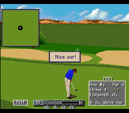 PGA European Tour (SNES) screenshot: Nice par