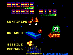 Arcade Smash Hits (SEGA Master System) screenshot: Common title screen