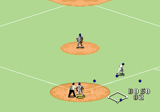 World Series Baseball (Genesis) screenshot: Walked batter