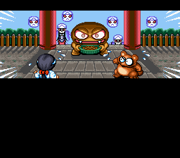 Pocky & Rocky (SNES) screenshot: Intro to the first level
