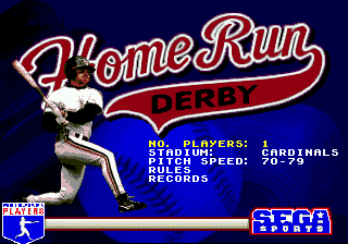 World Series Baseball (Genesis) screenshot: Home run derby