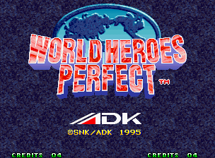 World Heroes Perfect (Neo Geo) screenshot: Title screen