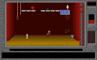 Billy the Kid Returns! (DOS) screenshot: You're in jail and you're weaponless. Gotta find a way to escape!