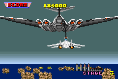 SEGA Arcade Gallery (Game Boy Advance) screenshot: Afterburner: refuelling after a long flight.