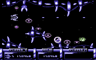 IO (Commodore 64) screenshot: This game is very difficult. The enemies are fast and deadly.