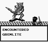 Great Greed (Game Boy) screenshot: The first fight!