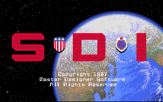 S.D.I. (Amiga) screenshot: The title screen.