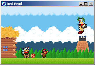Red Feud (Windows) screenshot: Intro: why must you taunt me, thou infernal clown!