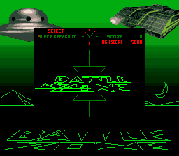 Arcade Classics: Battlezone/Super Breakout (Game Boy) screenshot: Title screen