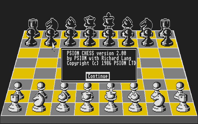Psion Chess (Atari ST) screenshot: Information window (colour)