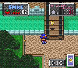 The Twisted Tales of Spike McFang (SNES) screenshot: Some coins left by defeated enemies.