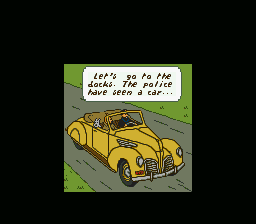 The Adventures of Tintin: Prisoners of the Sun (SNES) screenshot: Hergé loved cars.