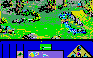 Indian Mission (Atari ST) screenshot: Turning into a mouse to pass through a hole...