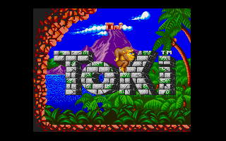 Toki (Amiga) screenshot: Title screen.