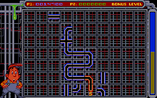 Pipe Dream (Amiga) screenshot: The bonus scoring game.